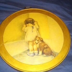 Vintage framed print titled 'In Disgrace' by Bessie Pease Gutmann